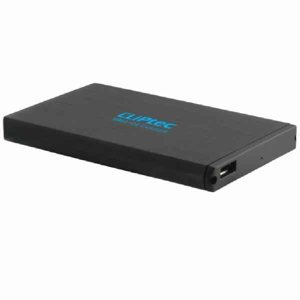 Pocket Data - 2.5inch Usb 3.0 Sata Hdd Enclosure (Support 1Tb, Carrying Pouch, Alluminium Case) Cliptec Black