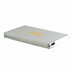 Pocket Data - 2.5inch Usb 3.0 Sata Hdd Enclosure (Support 1Tb, Carrying Pouch, Alluminium Case) Cliptec Silver
