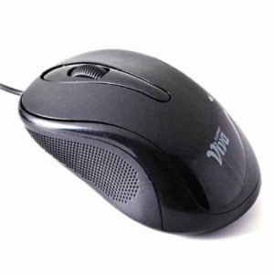 Usb Viva Red-Optic Mouse 1000Dpi Cliptec Black