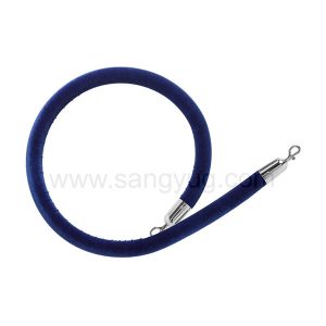 Velvet Rope 28x1500mm With Hooks, Blue