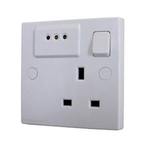Wall Socket with Protection, BT Socket with 3 Indicator Light Powermatic