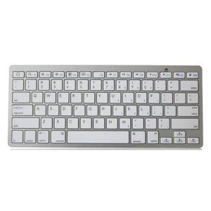 Wireless Bluetooth Keyboard, Fit For Iphone/Ipad Uses 2 Dry Cell Battery, Silver