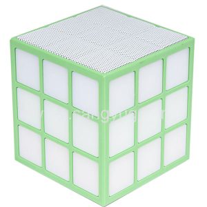 Wireless Bluetooth Speaker Rubik S Cube Shape 7 Color Light With Tf Card Support, With Fm