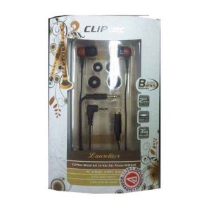 Wood Art In-Ear Ear Phone Cliptec