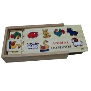 Wooden Animan Dominos Cards