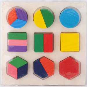 Wooden Try Puzzle Shapes Assorted - 14.5X14.5Cm