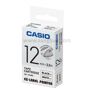 XR-12VWE Tape Cartridge 12Mmx3.5M Iron Flexible Tape Casio Black On White