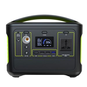 Portable Power Station 600W — 153,600mAh Lithium Battery | Solar Input | AC, DC & USB Output | Digital Display | Green
