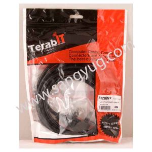 Power Cable for Computer UK Plug with Fuse, 3 Meter – Terabit Black