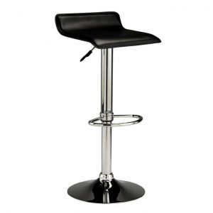 Pu Barstool Black Square 40*45*61-81