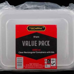 Punnet & Lid 5*7/1000 Ml, Clear (Sm Packing) (T) - Pack Of 10 Pcs