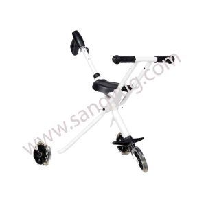 Push Tricycle Iron With Long Handle Iron White