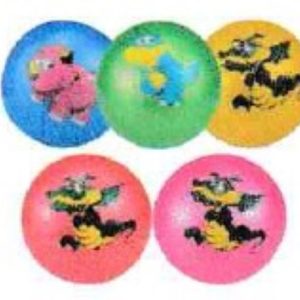 PVC Bouncing Ball Single Color Various Patterns, Red/Blue/Green/Pink