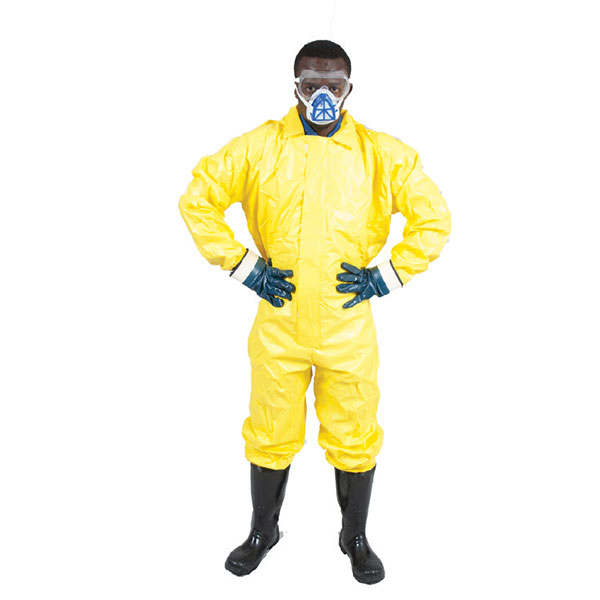 Pvc Spray Overall W/Hood, W/Lining, Yellow, No Pockets, With Zip And Velcro , Elasticated Wrist And Ankle.