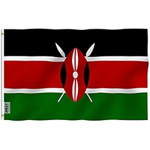 Kenya Flag 48x72inch, 100D Polyester