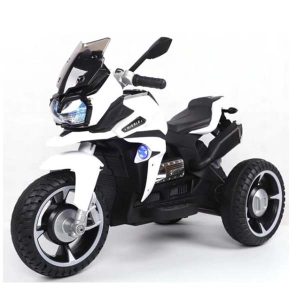 Children Ride On Toy Electric Motor Tricycle, White