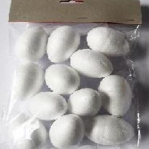 6*4Cm White Easter Egg 12Pcs On Pbh