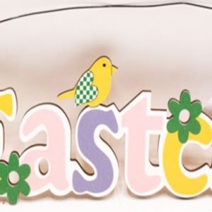 Easter Wood Carved Hanger Size