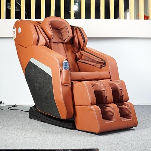 AM19563 Professional Massage Chair Leather Full Body Black