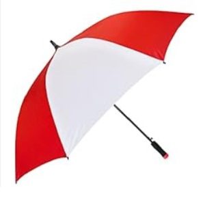 Umbrella 120cm Straight Silver Handle, 8 Panel, Red/White