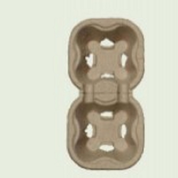 Tearable 2-Cup Carrier, Biodegradable