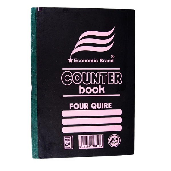 A4 Counter Book, 4 Quire, 384 Pages, Economic Brand