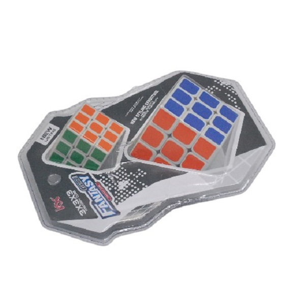 Flourscent Color Magic Cube Set Of 2 (Small & Big) On Blister Pack