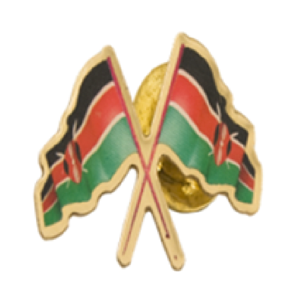 Metal Pin Kenya Flag 2 In Cross