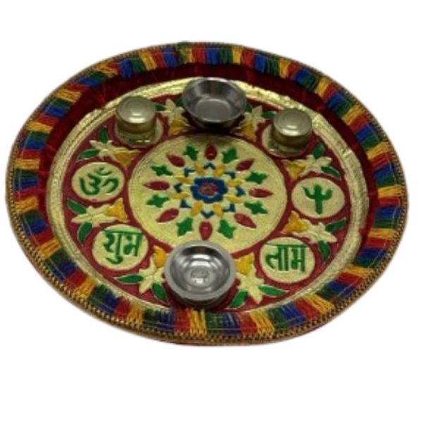 Assorted Decorated Puja Thali