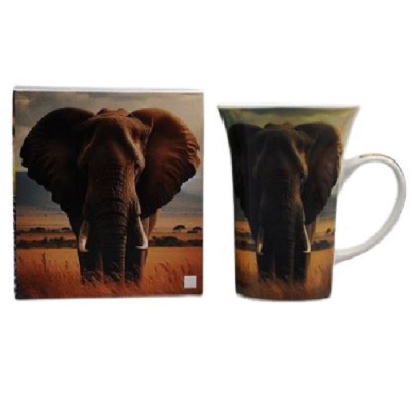 Ceramic Mug Elephant Print
