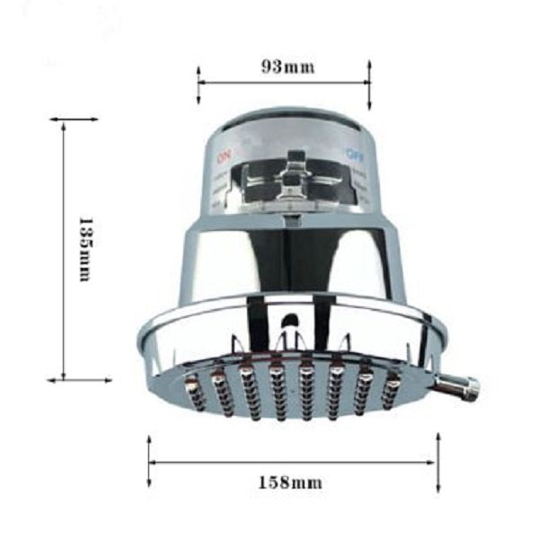 Electric Instant Shower Chrome 6800w, 4 Temp, Zhenhua