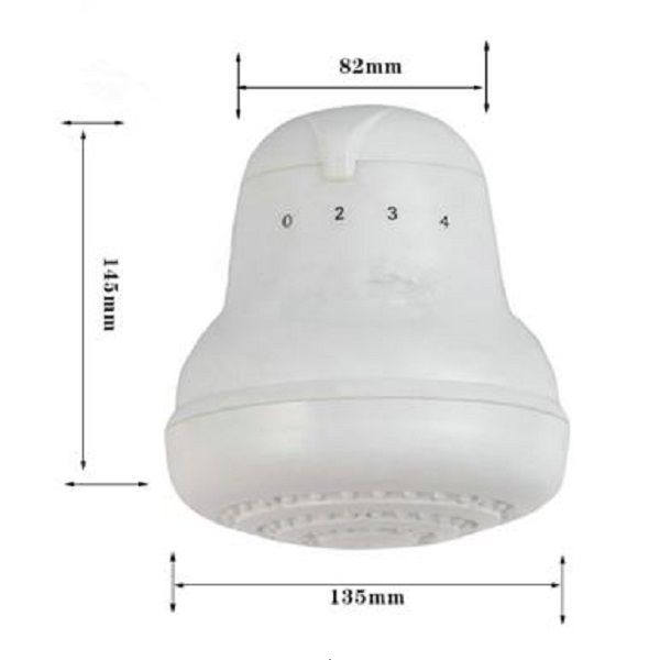 Electrica Instant Shower 4 Temp, 6000W, White Zhenhua