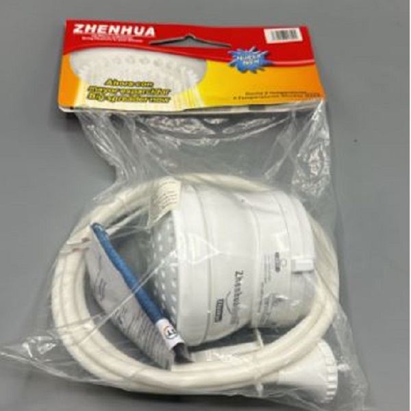 Electric Instant Shower 3 Temp, 4400-5236W, White Zhenhua