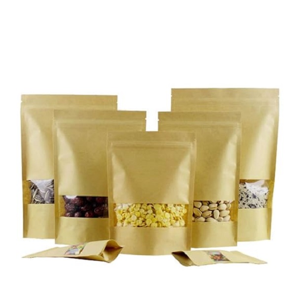 Stand Up Bag With Window (Kraft Paper Material)