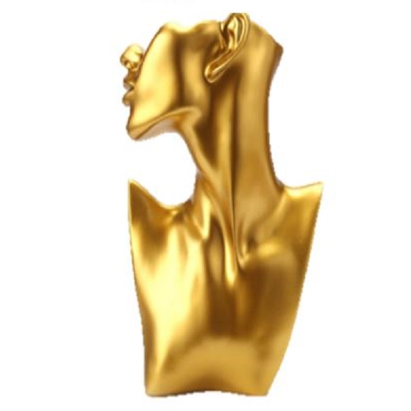 Abstract Face resin statue, ideal for modelling jewellery, wigs etc 27.5*18.5*7 cm