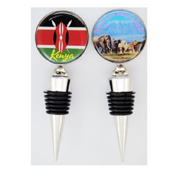 Wine Stopper, Jambo From Kenya Big 5 & Kenya Flag Printed