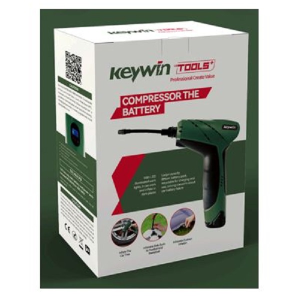 12V/1500Mah Cordless Tire, Inflator, Keywin