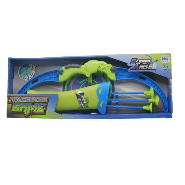 Fun Shooting Game, Bow & Arrow In Open Display Box