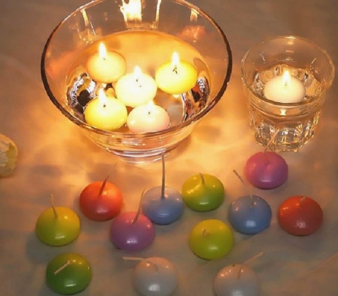 Floating Candle 20g, 50pcs/bag, Assorted Color