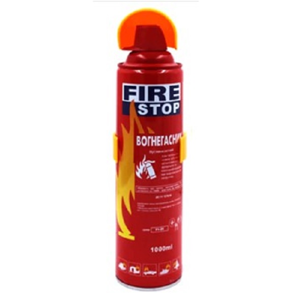 Disposable Fire Extinguisher Mini Fire Stop With Mounting Bracket 1000Ml Sunpower
