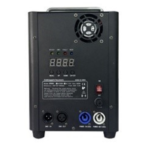 Cold Spark Machine 600W, 2-5M Adjustable LED Display Spray Height, DMX Ch-3 W/Remote, LCD