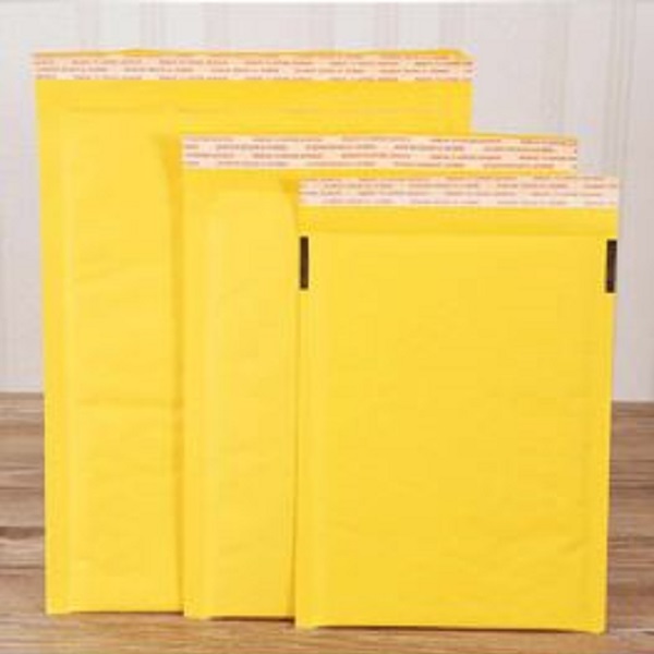 Yellow Kraft Paper Bubble Envelope Bag, Price Per Piece 18X23 (4)