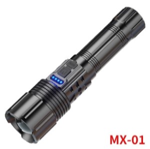 USB Micro Rechargable LED Torch, 800lm, 15W Uses 18650/3*AAA Batteries, 500-800m Distance