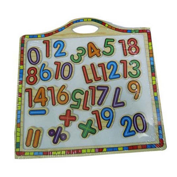 Wooden Math Tray, Number 1-20 30X30Cm