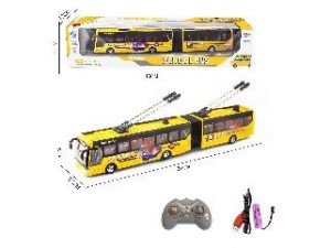1:32 Four-Way Double Section UV Printing School Bus With Rech Battery