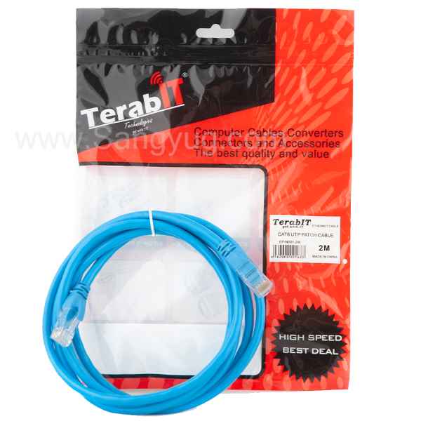 Patch Cable Cat6 2M Terabit Blue