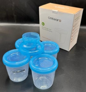 Breast Milk Storage Cups Cmbear Portable & Multifunctional (Set Of 4 Cups)
