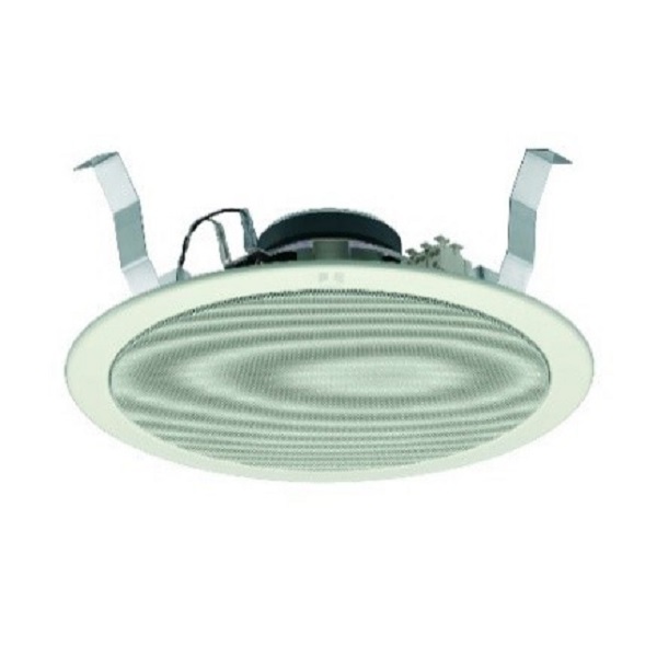6W Metal Clip-On Ceiling Speaker 8 Inch, Double Cone White, Toa