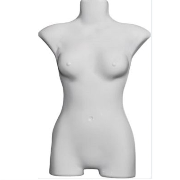 Female Half Body Plastic Mannequin, Dummy, Model, Figure, Manikin, Doll, White