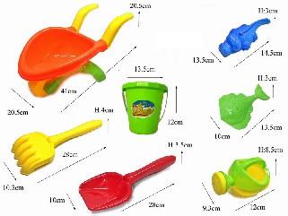 Beach Set, 6pcs/Wheelbarow Big Size